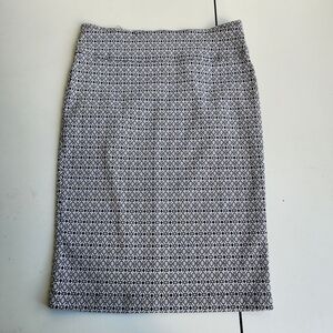 Soho Apparel Skirt Pencil Pull On Stretch Geometric Black White Womens Sz S